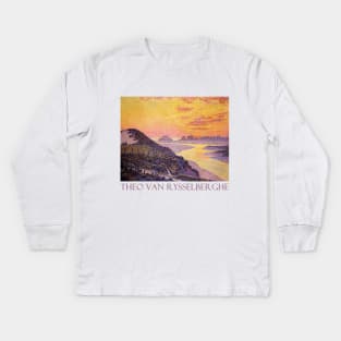 Sunset at Ambletsuse by Théo van Rysselberghe Kids Long Sleeve T-Shirt